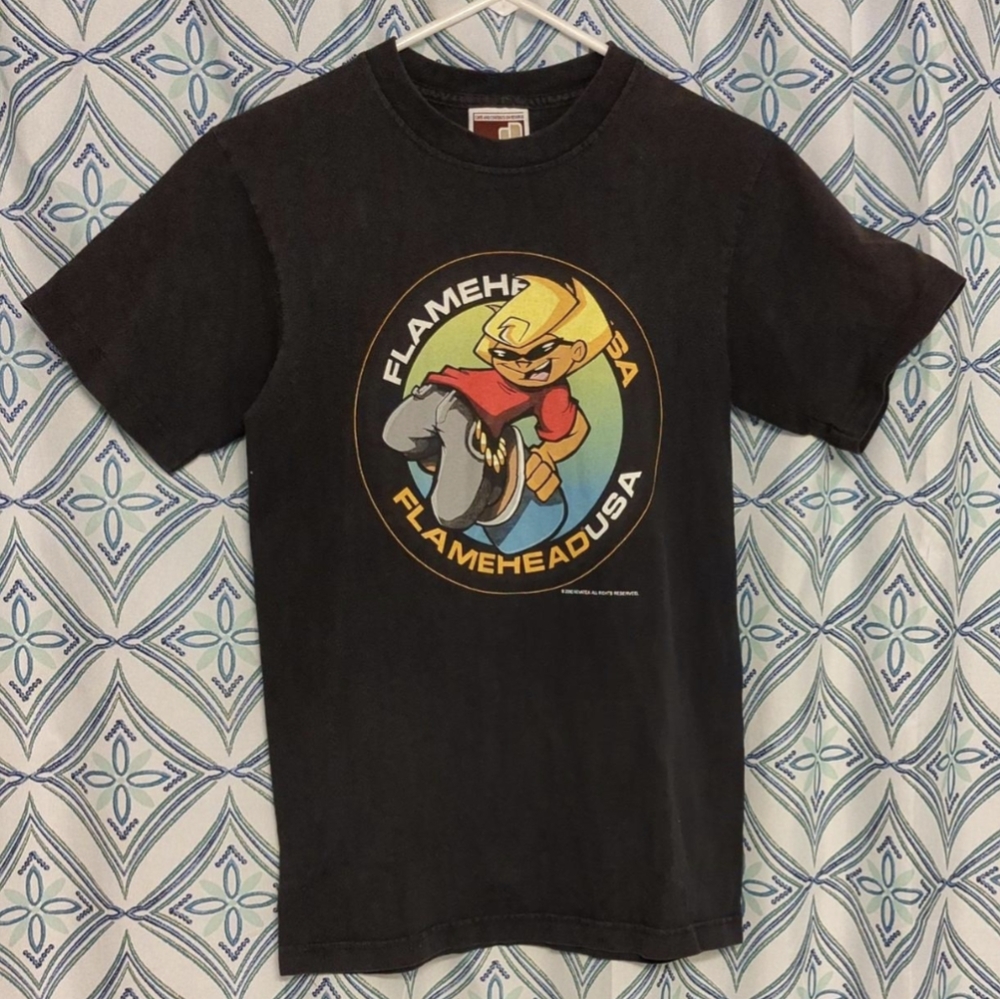 JNCO brand flame head tee Size M great condition skater guy 17in pit2pit
